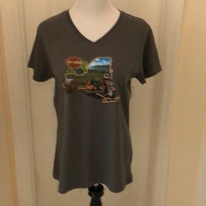 NWT Super cute V-neck T-shirt. Size L